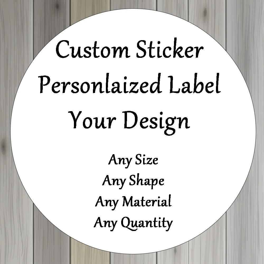 Custom Sticker Die Kiss Cut Bright Glossy Personlized Logo Waterproof Adhesive Paper Label Tag Memo Pad DIY Diary Packaging Seal