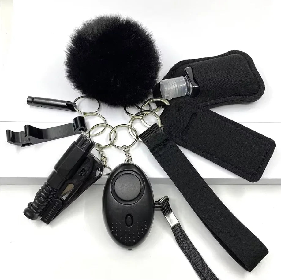Self Defense Keychain Set Knuckles Kit Self-Defense Wholesale Bulk Custom Accessories Defensive for Women Kid Girl
