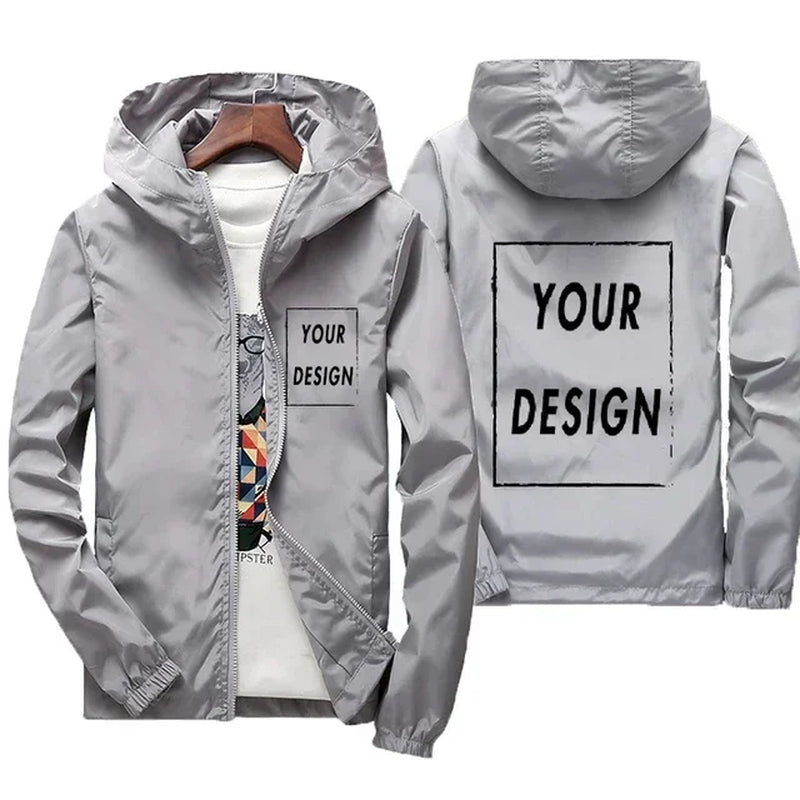2025 Free Design Custom Picture Logo Autumn Jacket Men'S Windproof Casual Clothing plus Size 7Xl Men'S Jacket Outdoor