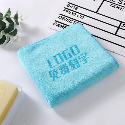 10PCS 30X70Cm Custom LOGO Towel Free Laser Embossing Lettering Microfiber Beauty Salon Barbershop Gift Private Customization ZYF