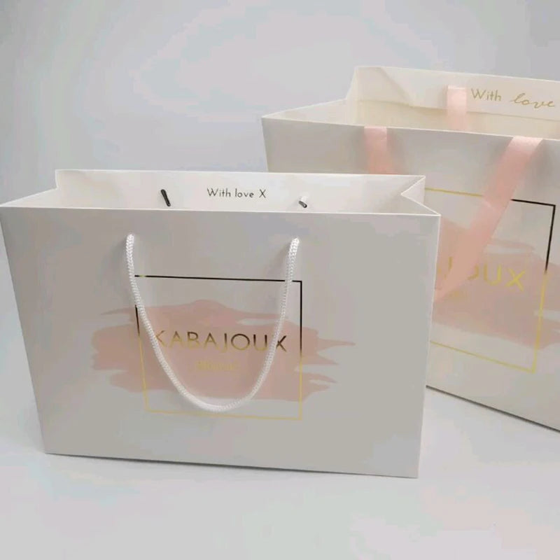 Custom Printed LOGO Paper Bag Luxury Wholesale Gift Shopping Bags with Handles for Small Business