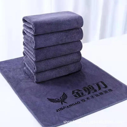 10PCS 30X70Cm Custom LOGO Towel Free Laser Embossing Lettering Microfiber Beauty Salon Barbershop Gift Private Customization ZYF