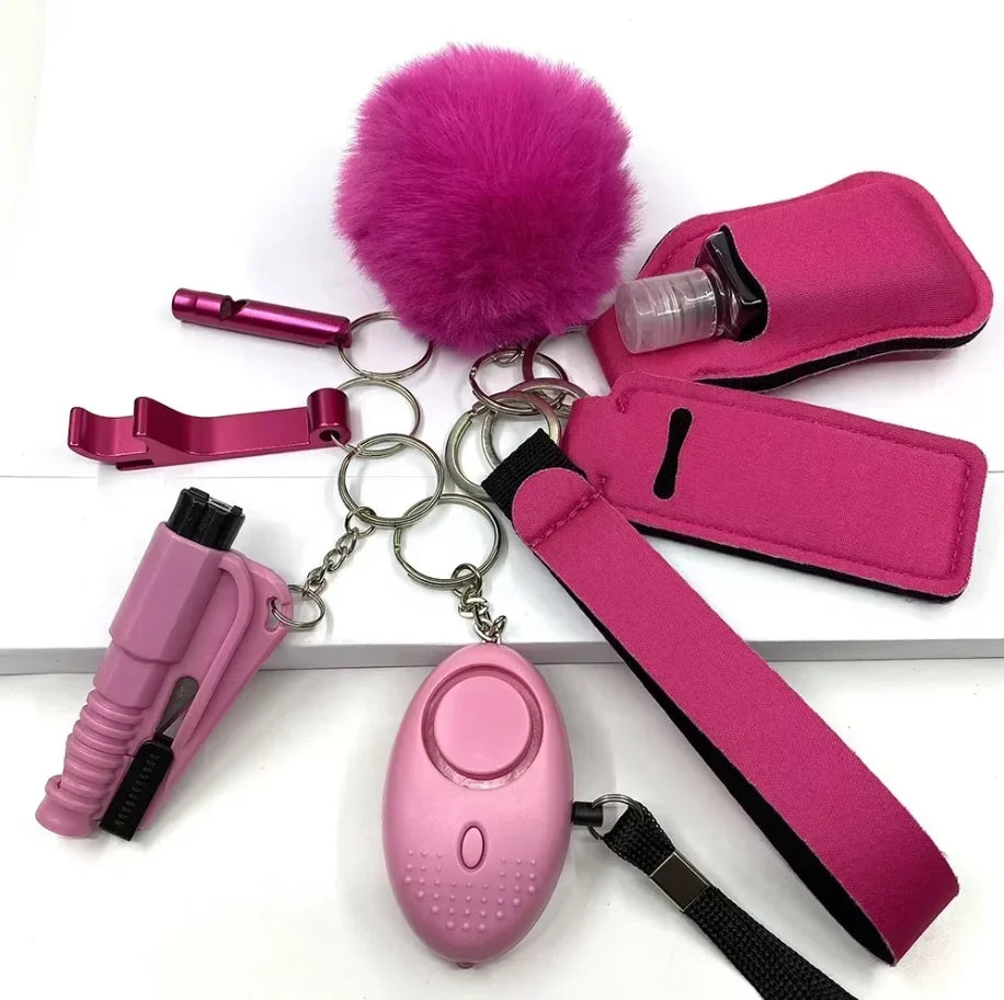 Self Defense Keychain Set Knuckles Kit Self-Defense Wholesale Bulk Custom Accessories Defensive for Women Kid Girl