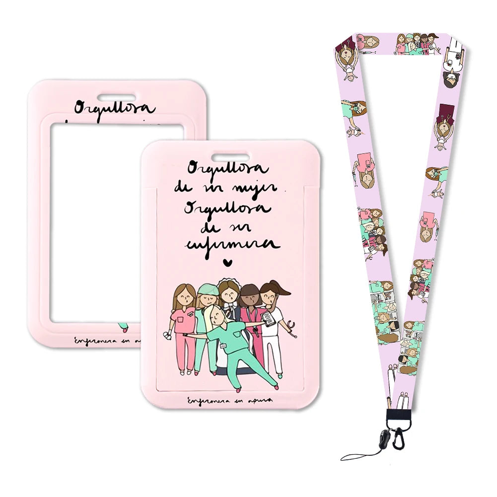 Hot Sell ABS Custom Medical Care Business Badge Holder Plastic Hard ID PVC Card Holder with Custom Logo Pattern