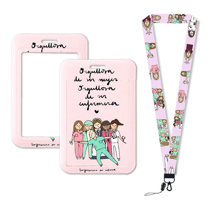 Hot Sell ABS Custom Medical Care Business Badge Holder Plastic Hard ID PVC Card Holder with Custom Logo Pattern