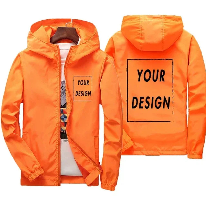 2025 Free Design Custom Picture Logo Autumn Jacket Men'S Windproof Casual Clothing plus Size 7Xl Men'S Jacket Outdoor