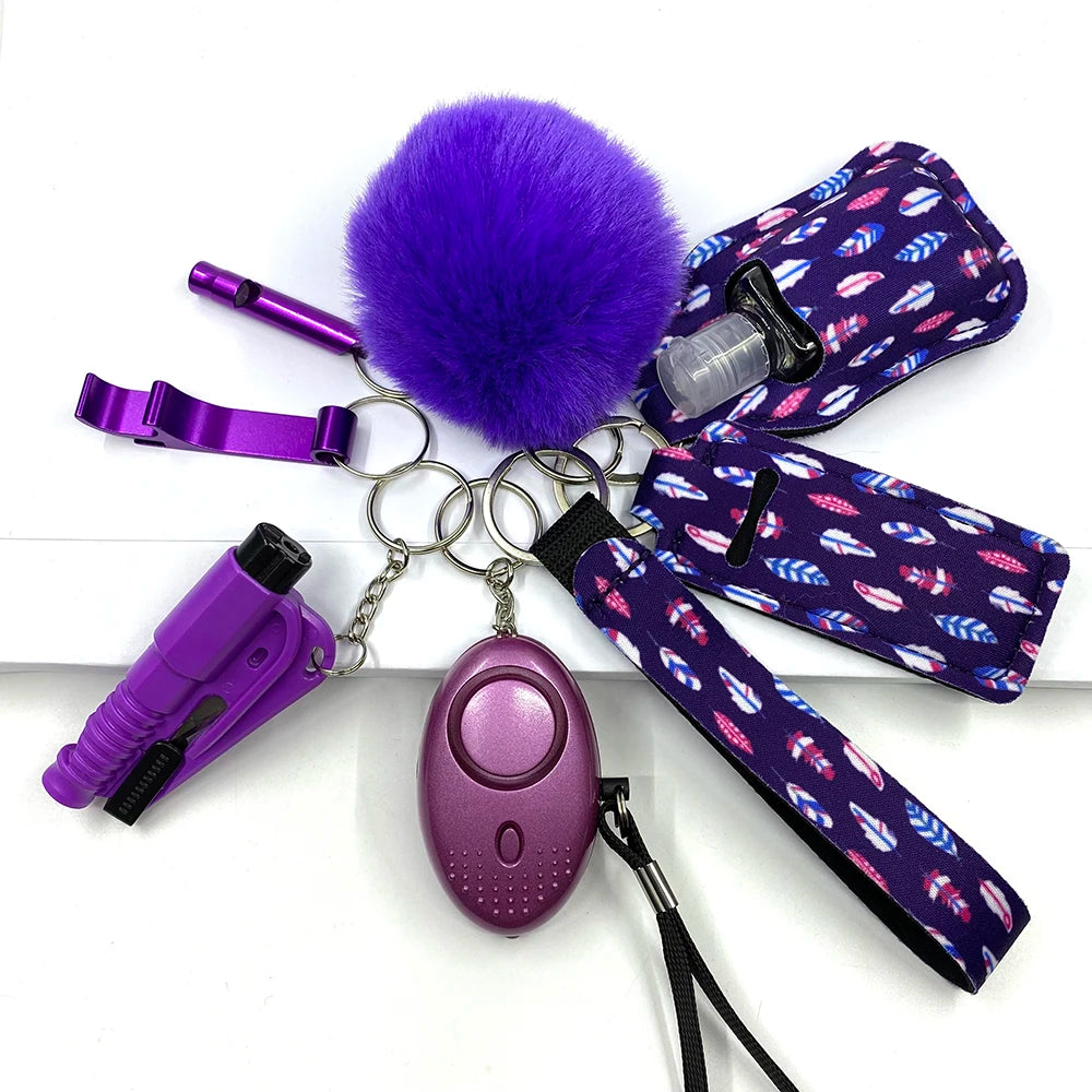 Self Defense Keychain Set Knuckles Kit Self-Defense Wholesale Bulk Custom Accessories Defensive for Women Kid Girl