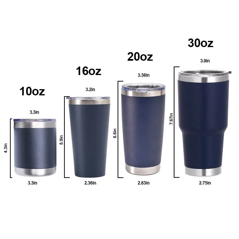 50Pack Custom Logo 10Oz Tumbler Stainless Steel Double Wall Insulated Printed Tumbler with Lids